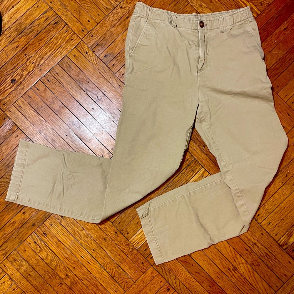 Boys’ Lands End Tan Khakis 28x27.5